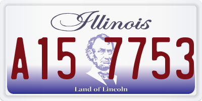 IL license plate A157753