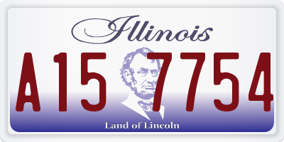 IL license plate A157754