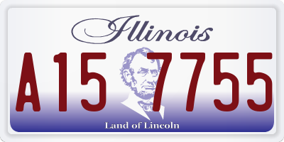 IL license plate A157755