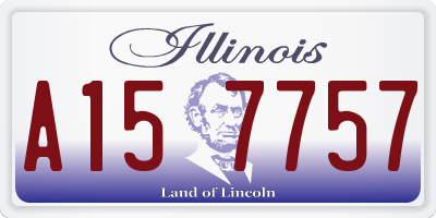 IL license plate A157757