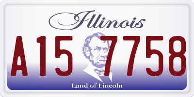 IL license plate A157758