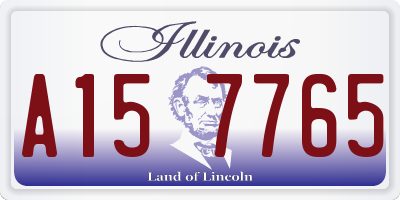 IL license plate A157765