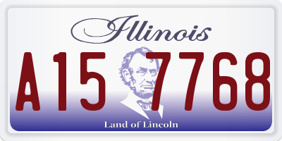 IL license plate A157768