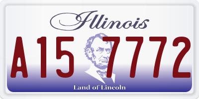 IL license plate A157772