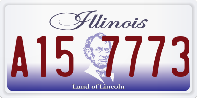 IL license plate A157773