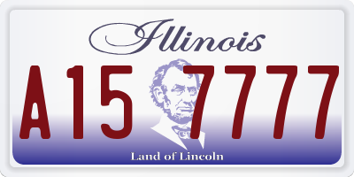 IL license plate A157777