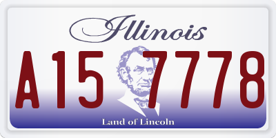 IL license plate A157778