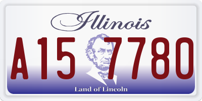 IL license plate A157780