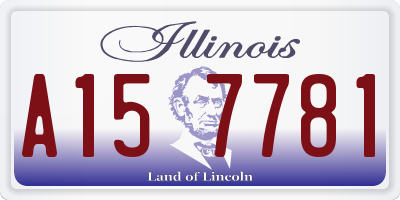 IL license plate A157781