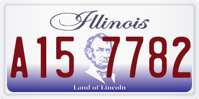 IL license plate A157782