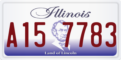 IL license plate A157783