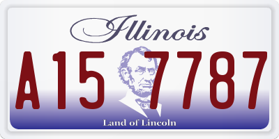 IL license plate A157787
