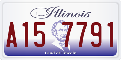 IL license plate A157791