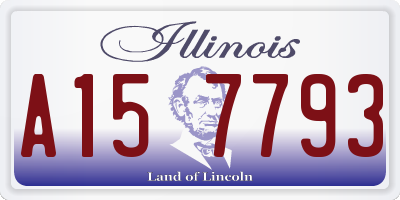 IL license plate A157793