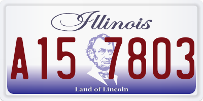 IL license plate A157803