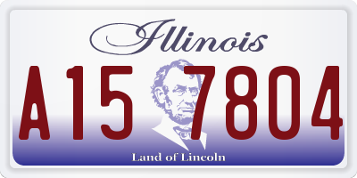 IL license plate A157804