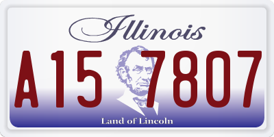 IL license plate A157807