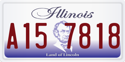 IL license plate A157818