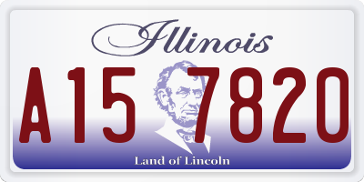 IL license plate A157820