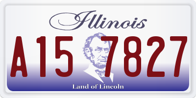 IL license plate A157827
