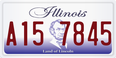 IL license plate A157845