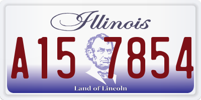 IL license plate A157854