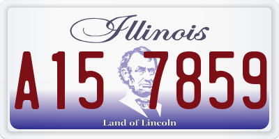 IL license plate A157859