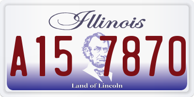 IL license plate A157870