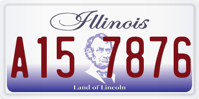 IL license plate A157876