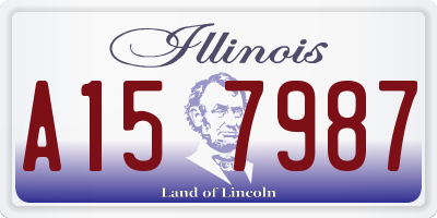 IL license plate A157987