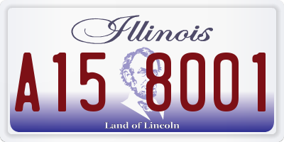 IL license plate A158001