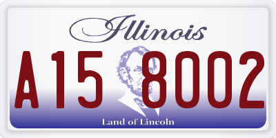 IL license plate A158002