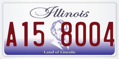 IL license plate A158004
