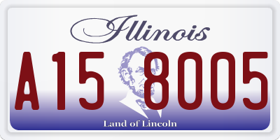 IL license plate A158005
