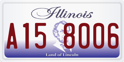 IL license plate A158006