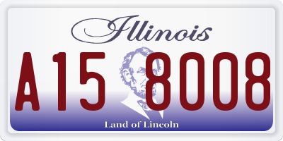 IL license plate A158008