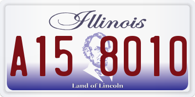 IL license plate A158010