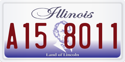IL license plate A158011