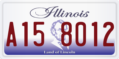 IL license plate A158012
