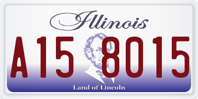 IL license plate A158015
