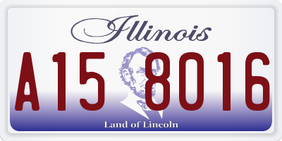 IL license plate A158016