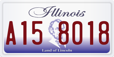 IL license plate A158018