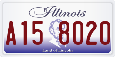 IL license plate A158020