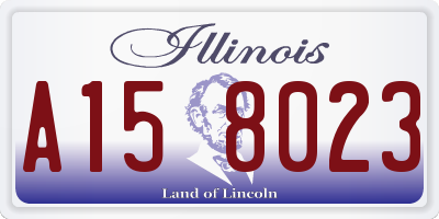 IL license plate A158023