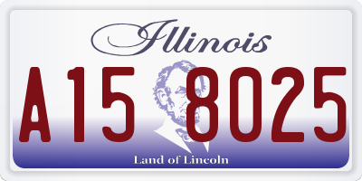 IL license plate A158025