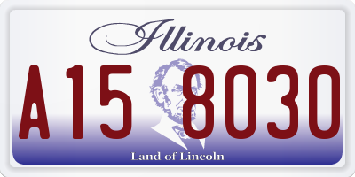 IL license plate A158030