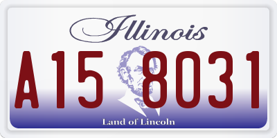 IL license plate A158031