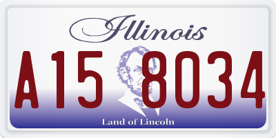 IL license plate A158034