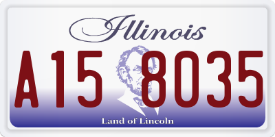 IL license plate A158035
