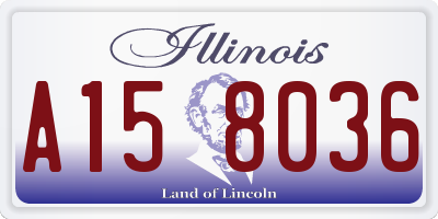 IL license plate A158036